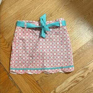 Chic Kids Skort with Teal and Red Pattern